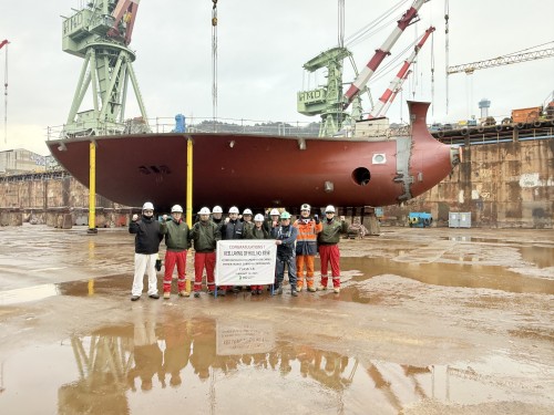 World’s First 22,000 m3 LCO2 carrier Keel Laying 